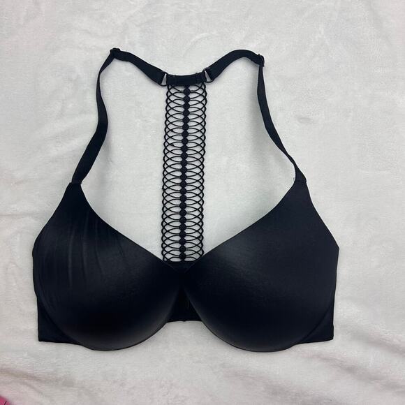 Victoria's Secret Very Sexy Front Clasp Racerback Black Plunge Bra 32 DD 32DD - Picture 2 of 6
